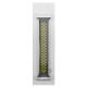 Ремешок для Apple Watch 38/40/41mm Sport цельн. перф. черный с салатовым (M размер-150мм)# - фото 1