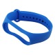 Ремешок для фитнесс браслета Mi Band 3/4 цветной однотонный синий (13) - фото 1