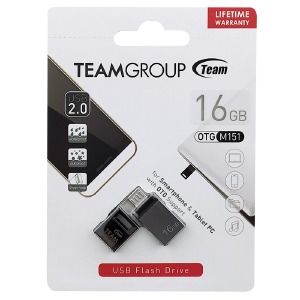 USB 16GB 2.0 Team M151 OTG серая - фото
