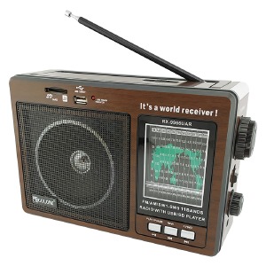 Радиоприемник аналоговый Golon RX-9966+USB коричневый 25х17х9см - фото