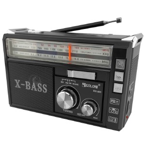 Радиоприемник аналоговый Golon RX-381 с фонариком+USB, SD 17х11х7см микс - фото