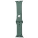 Ремешок для Apple Watch 38/40/41mm силиконовый серо-зеленый L - фото 1