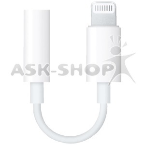 Аудио переходник Lightning(audio)-3,5 (BT, только для музыки) Apple (NO L) белый - фото