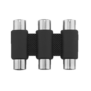 3RCA-3RCA (тюльпаны) переходник черный - фото