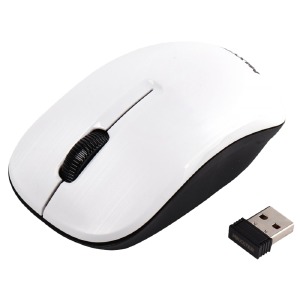 Компьютерная мышка беспроводная Maxxter Mr-333 бело-черная - фото
