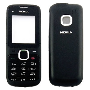 Корпус ОРИГИНАЛ (AAA класс) c клав. Nokia C1-01 черный - фото