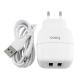 СЗУ microUSB Hoco C77A 2.4A/2USB белый 1м (12) - фото 1