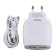 СЗУ Type-C HOCO C78A 2.4A/2USB/12W белый 1м (12) - фото 1