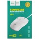 Компьютерная мышка проводная USB Hoco GM13 4 кнопки/1000-1600DPI белая 1,5м (11) - фото 1