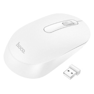 Компьютерная мышка беспроводная Hoco GM14 белая - фото