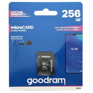 Карта памяти Micro SD 256GB (10) (+adapter) Goodram UHS-I - фото