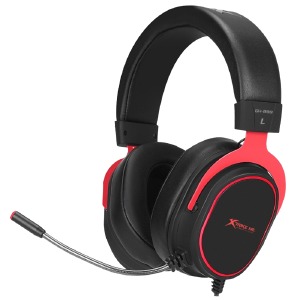 Наушники компьютерные XTRIKE GH-899 USB/3,5(папа)+переходник 3,5(мама)-2х3,5 (папа)/LED RGB подсветка черные 2,2м - фото