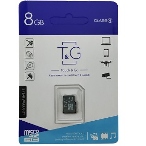 Карта памяти Micro SD 8GB (4) (-adapter) T&G - фото