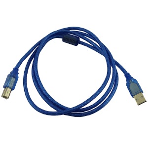 Кабель USB AM-BM (Принтер) синий 2.0 1,5м - фото
