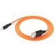 Кабель iPhone Lightning Hoco X21 Plus 2.4A силиконовый черно-оранжевый 1м (28) - фото 1