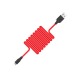Кабель iPhone Lightning Hoco X21 Plus 2.4A силиконовый черно-красный 2м (28) - фото 1