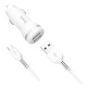АЗУ microUSB Hoco Z27 2.4A/2USB белое - фото 1