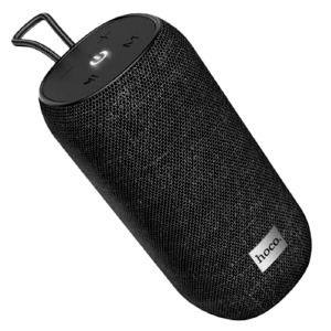 Колонка Hoco HC10 5W/BT5.0/USB/microSD/FM/1200mAh/TWS/IPX5 18х9х9см черная - фото