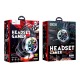 Наушники компьютерные Hoco ESD05 USB/2x3.5/LED RGB подсветка черные 2м - фото 1