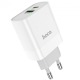 Блочек USB Hoco C80A 1USB/18W/QC3.0/PD20W белый (12) - фото 1