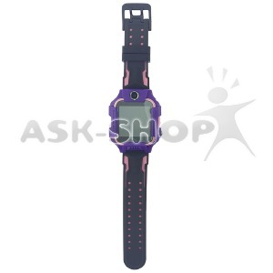 Смарт-часы (Smart watch) A666-A детские GPS(LBS)+камера фиолетовые (ip67, SOS, акб 680 мАч)# - фото