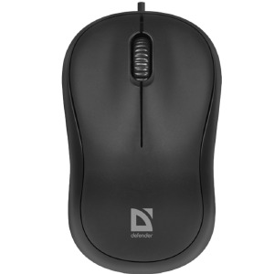 Компьютерная мышка проводная USB Defender Patch MS-759 3 кнопки/1000DPI черная 1,2м - фото