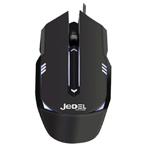 Компьютерная мышка проводная USB Jedel CP78 черная с подсветкой - фото