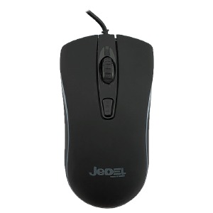 Компьютерная мышка проводная USB Jedel M80 черная с подсветкой - фото