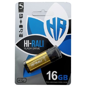 USB 16GB 2.0 Hi-Rali Stark Series золотая - фото