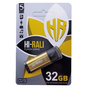 USB 32GB 2.0 Hi-Rali Stark Series золотая - фото