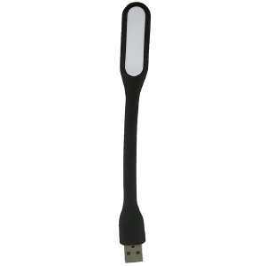 USB LED подсветка гибкая черная (работает от powerbank)  - фото