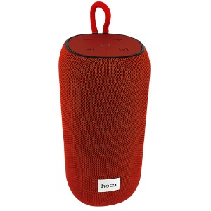 Колонка Hoco HC10 5W/BT5.0/USB/microSD/FM/1200mAh/TWS/IPX5 18х9х9см красная - фото