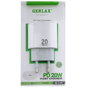 Блочек PD Type-C (USB-C) Gerlax GA-31PS 20w белый - фото
