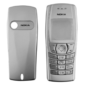 Корпус китай Nokia 6610i черный,серебряный  - фото