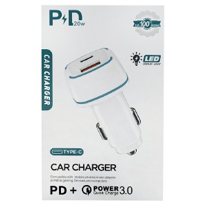 АЗУ USB блочек 3.0A 12/24V YY-C01 1USB+PD 20w Charge 3.0 белый - фото