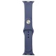 Ремешок для Apple Watch 42/44/45mm силиконовый серо-синий ML - фото 1