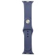 Ремешок для Apple Watch 38/40/41mm силиконовый (09) серо-синий ML# - фото 1
