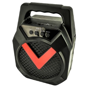 Колонка чемодан мини ESS-211 Bluetooth черная 27х19х11 см  - фото