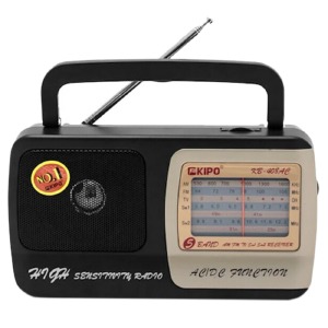 Радиоприемник аналоговый KIPO KB-408 черный +220V - фото
