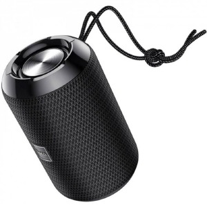 Колонка Hoco HC1 5W/BT5.0/USB/AUX/microSD/FM/1200mAh/TWS 14,2х8,5х8,5см черная - фото