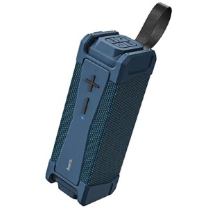 Колонка Hoco HC6 10Wx2/BT5.0/USB/AUX/microSD/FM/4000mAh/TWS/IPX5 26х8,8х8,8см синяя - фото
