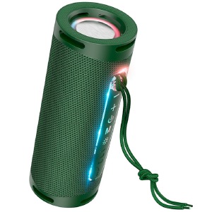 Колонка Hoco HC9 5Wx2/BT5.1/USB/AUX/microSD/1800mAh/TWS/IPX4 19,6х7,4х7,4см темно-зеленая - фото