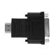 DVI (24+5) (папа) - HDMI (папа) переходник черный - фото 1