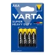 R03 Батарейки VARTA Super HD AAA солевые по 4 шт(мизинчиковые)/цена за 1 бат. (48) - фото 2