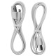 Кабель microUSB Hoco X1 2ШТ 2.4А белый 1м (30) - фото 1