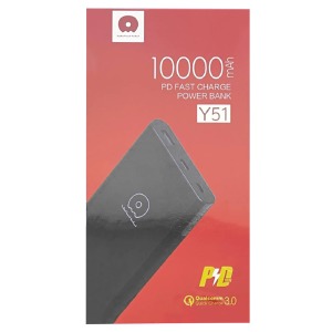 Power bank/Павербанк 10000mA WUW Y51 черный (уценка, работает только выход PD) - фото