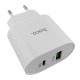 Блочек USB Hoco C95A 3A 20W + PD QC3.0 белый (12) - фото 1