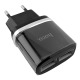 Блочек USB Hoco C12 2.4A 2USB черный (10) - фото 1