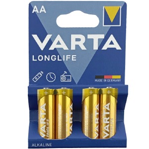 LR06 Батарейки Varta Longlife щелочная Alkaline по 4 шт (пальчиковые)/цена за 1 бат. - фото