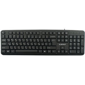 Клавиатура USB Gembird KB-U-103-UA (Ua/Eng/Ru) 104 клавиши/полноразмерная черная 1,4м - фото
